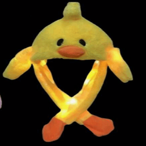 Gorro Pollito con Luces Amarillo