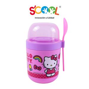 Vaso Yogurt Scool De 680Ml Con Cuchara Hello Kitty