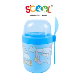 Vaso Yogurt Scool De 680Ml Con Cuchara Cinnamoroll