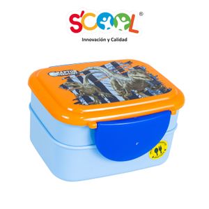 Taper Lonchera Scool Jurassic Con Cubiertos