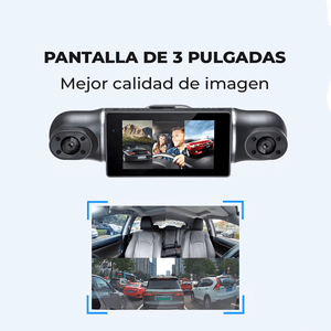 Camara De Auto Dashcam Full Hd Triple Lente 1080p + cámara de trasera