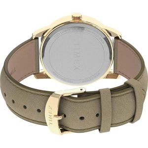 Reloj Timex Easy Reader mujer, esfera clara y correa de cuero ajustable