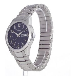 Reloj Timex hombre, acero inoxidable, calendario, resistente al agua