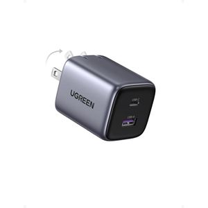 Ugreen Cargador Nexode USB-C 35W 2 Puertos GaN Plegable CD350 - 15538