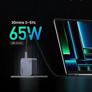 Ugreen Nexode Pro Cargador Rápido GaN 65W 3 Puertos X755 - 25870