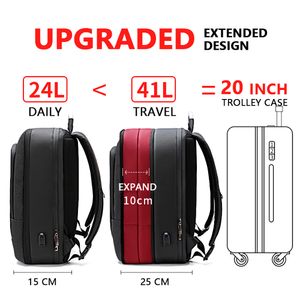Mochila Arctic Hunter B00227 Expandible Viaje Negro