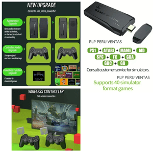 CONSOLA VIDEOJUEGOS RETRO M8 MANDO RECARGABLE