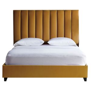 Cama Tapizada Listón LeMueble 1.5 Plz Gold