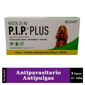 Pipeta Antiparasitario Antipulgas P.I.P Perros 10 - 25 kg