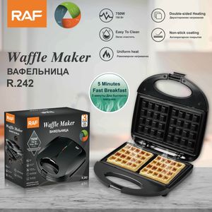 Waflera Doble Cara Raf Maquina Antiadherente De Gofres Negro