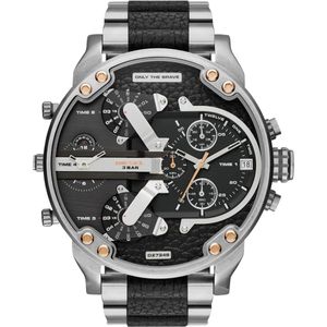 Reloj Diesel Dz7349 Mr. Daddy Black and Silver Genuino