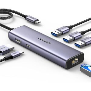 Ugreen Hub multipuerto USB-C 6 en 1 100W CM512 - 15598