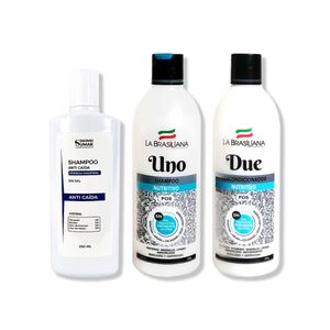 Shampoo Anticaida 250ml + Shampoo Uno 500Gr + Acondicionador Due 500Gr