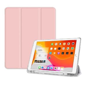 Funda Case de iPad 10.2" 2019 con Portalápiz Rosada Resistente a Caidas y Golpes