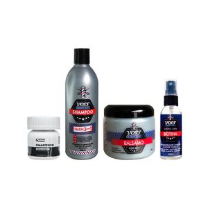 Finasteride 1mg X 60 Capsulas + Shampoo Voss 500ml +  Acondicionador Voss 250Gr + Biotina Voss 60ml