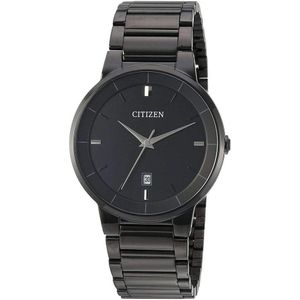 Citizen reloj hombre negro, esfera negra, resistente al agua, modelo BI5017-50E