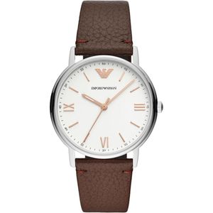Reloj Emporio Armani de cuero marrón para hombre
