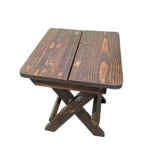 Banquito Plegable Playero de Madera en Marrón