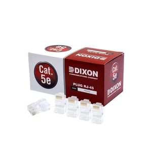 Caja 100 Conectores Rj45 Dixon para Utp Cat5e 8 contactos Cumple RoHs