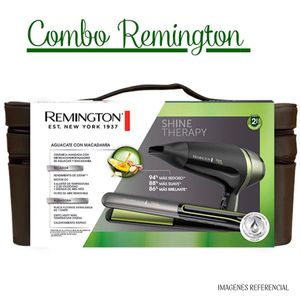 Combo Remington Alisadora  Shine Therapy S12A + Secadora Remington  2100watts D13A