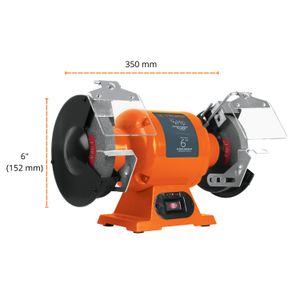 Esmeril amoladora de banco 6" ½ Hp Truper