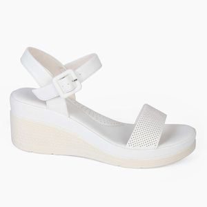 Sandalia Cuña Casual Mujer 8003 BLANCO