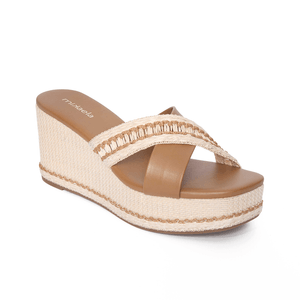 Sandalia Cuña Casual Mujer 20315-15 CAPUCCINO