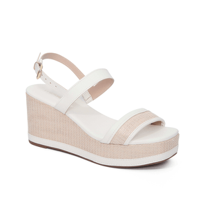 Sandalia Cuña Casual Mujer 20315-10 BRANCO