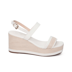 Sandalia Cuña Casual Mujer 20315-10 BRANCO