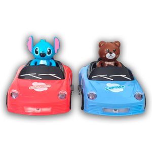 Juguete Set Carros Chocones Personajes con Control Remoto