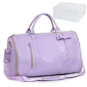 Bolsas de viaje para ropa, 2 en 1, plegables para colgar en el bolso APJ983 Morado