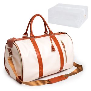 Bolso de lona para colgar, vestido, maleta, traje con correa para el hombro APJ9901 Beige