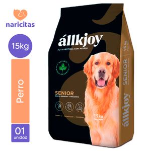 Alimento Allkjoy Para Perros Adulto Senior Todas Las Razas Carne De Res 15kg