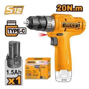 Taladro Atornillador Inalámbrico Ingco 12V CDLI12428