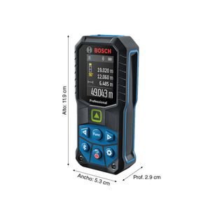 COMBO Medidor láser VDE 50mt GLM 50-27 CG Bosch + Batería iones de litio 3,7V 1.0Ah Bosch