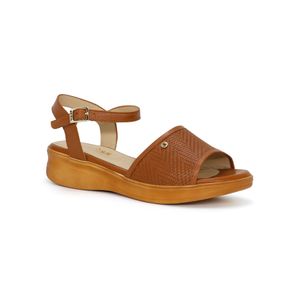 Sandalia Casual Mujer  De Cuero Par&ss KA24Q4-SHAKI CAMEL