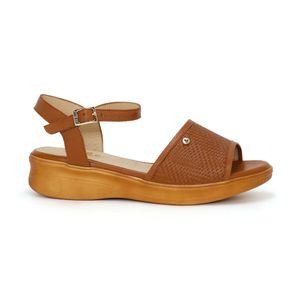 Sandalia Casual Mujer  De Cuero Par&ss KA24Q4-SHAKI CAMEL