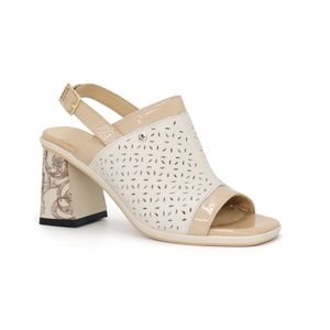 Sandalia Casual Mujer  De Cuero Par&ss  KA24Q4-AMIN HUESO