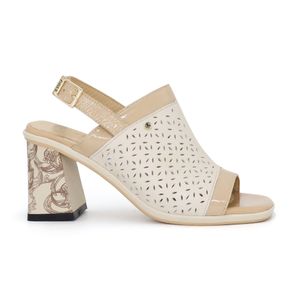 Sandalia Casual Mujer  De Cuero Par&ss  KA24Q4-AMIN HUESO