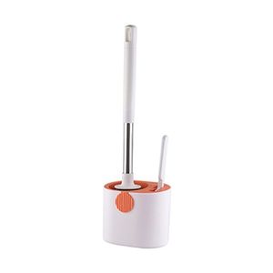Escobilla de silicona para inodoro generico naranja/azul/gris