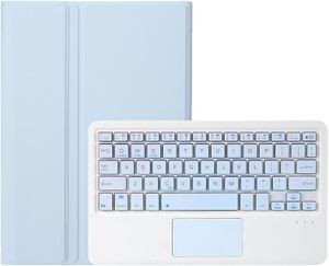 Funda con Teclado Bluetooth con Touchpad para Tablet Samsung Galaxy tab S9 11" Celeste