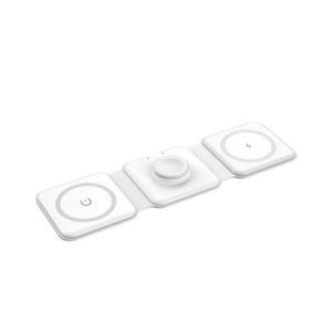 Cargador Magnético 3 en 1 para Celular, Audífonos, Smartwatch Blanco