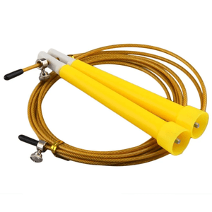 Cuerda de Acero para salto  Color Amarillo Regulables Cuerda de acero recubierto Excelente calidad E