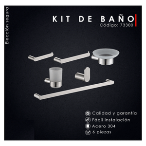 Acesorios para Baño Kit 6 Piezas XM 73300