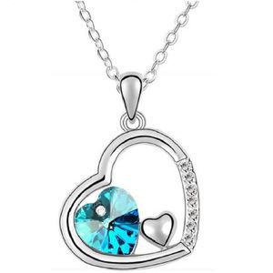 Pack de Joyas  Collar + Aretes  Regalo San Valentín Genieka Corazón Turquesa