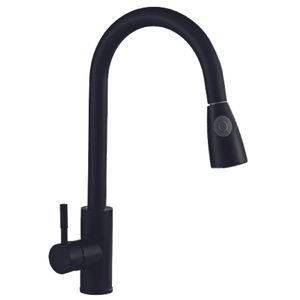 Llave de agua fría para cocinas 41 CM Acero inoxidable Negro Satinado