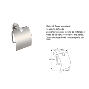 Dispensador Porta Papel Higiénico ADB6211 Acero Inoxidable Satinado