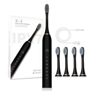 Cepillo Dental Electrico Limpieza Bucal Recargable Niños Adultos Negro