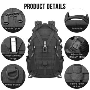 Mochila Hombre Capture 1075 Táctica Viaje Laptop Negro