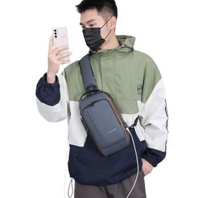 Mochila Morral Plomo-marrón brillante Antirrobo Impermeable Candado con Clave Usb Bolso Genieka